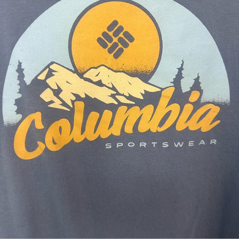 Columbia Men's Blue Graphic T-Shirt MEDIUM SOFT Classic - Picture 6 of 7
